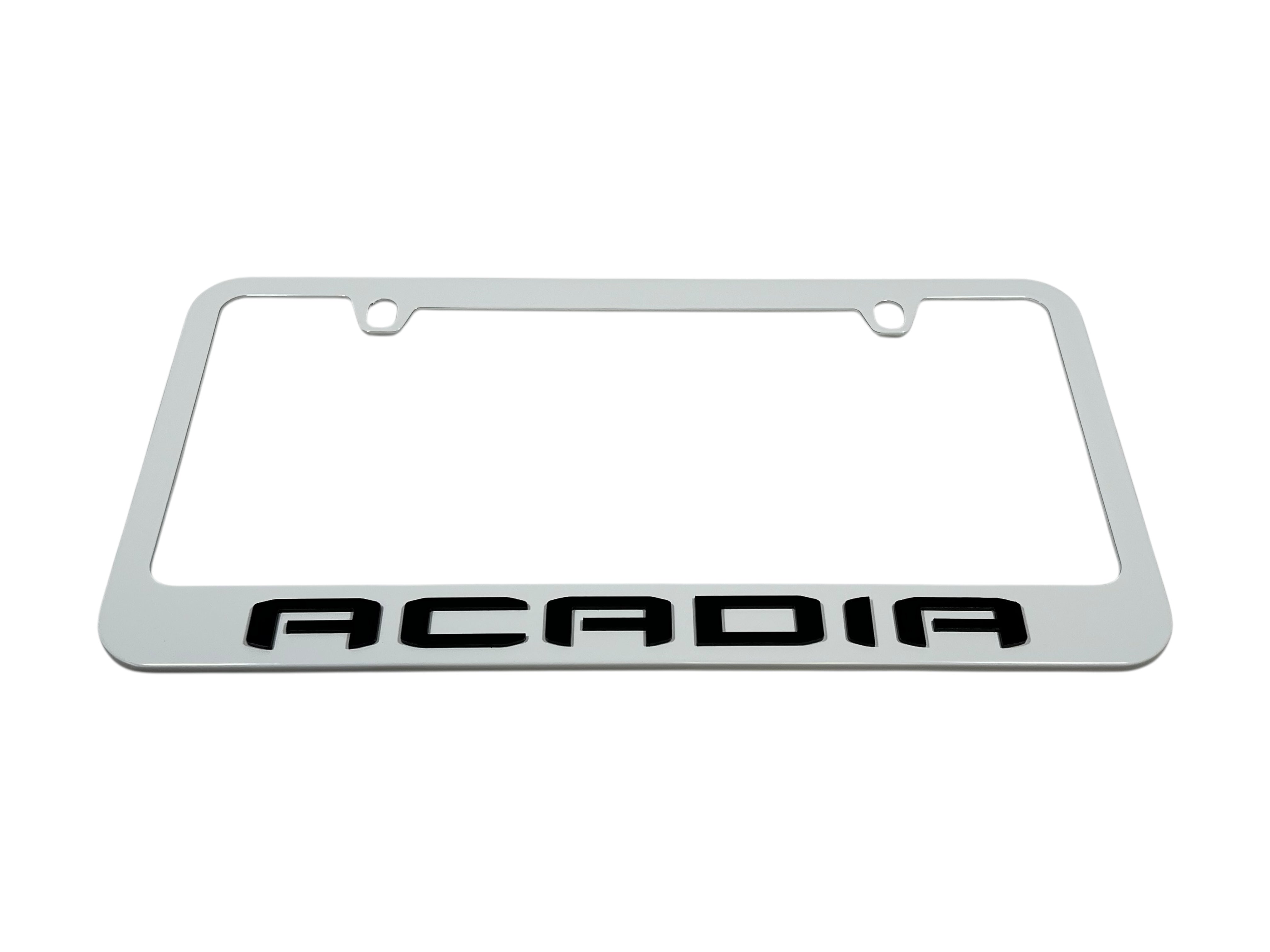 GMC Acadia White License Plate Frame