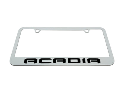 GMC Acadia White License Plate Frame