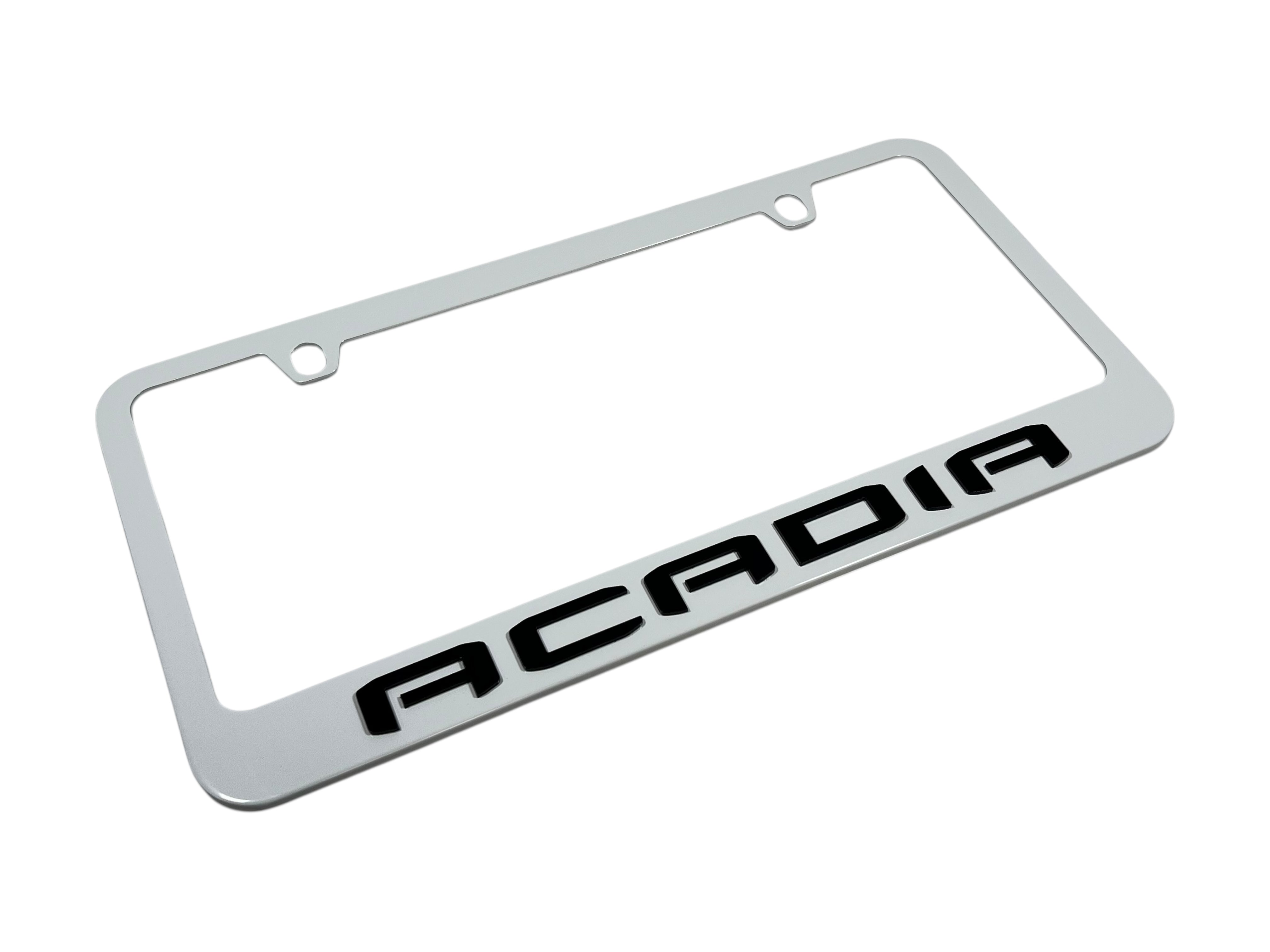GMC Acadia White License Plate Frame