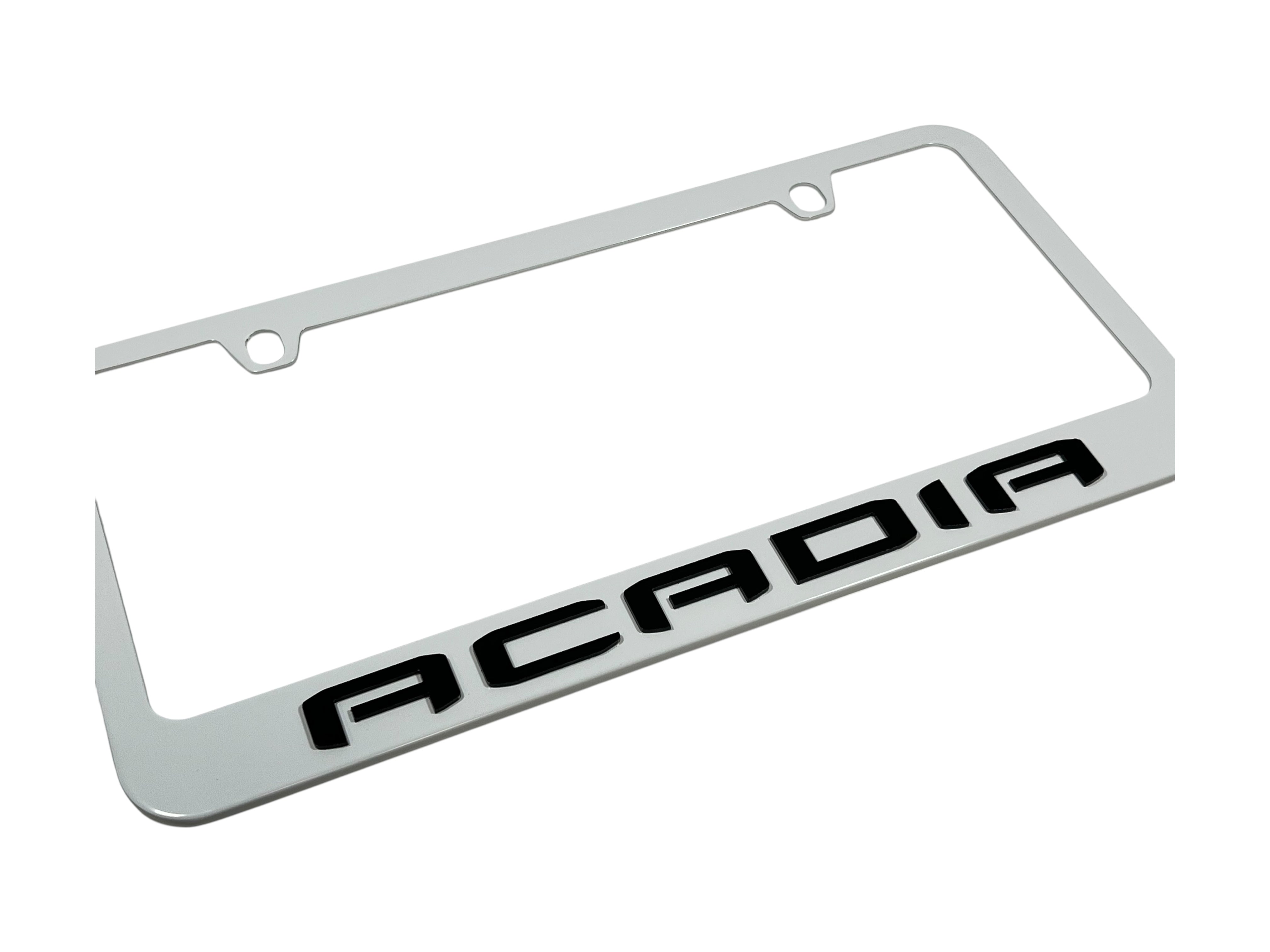GMC Acadia White License Plate Frame