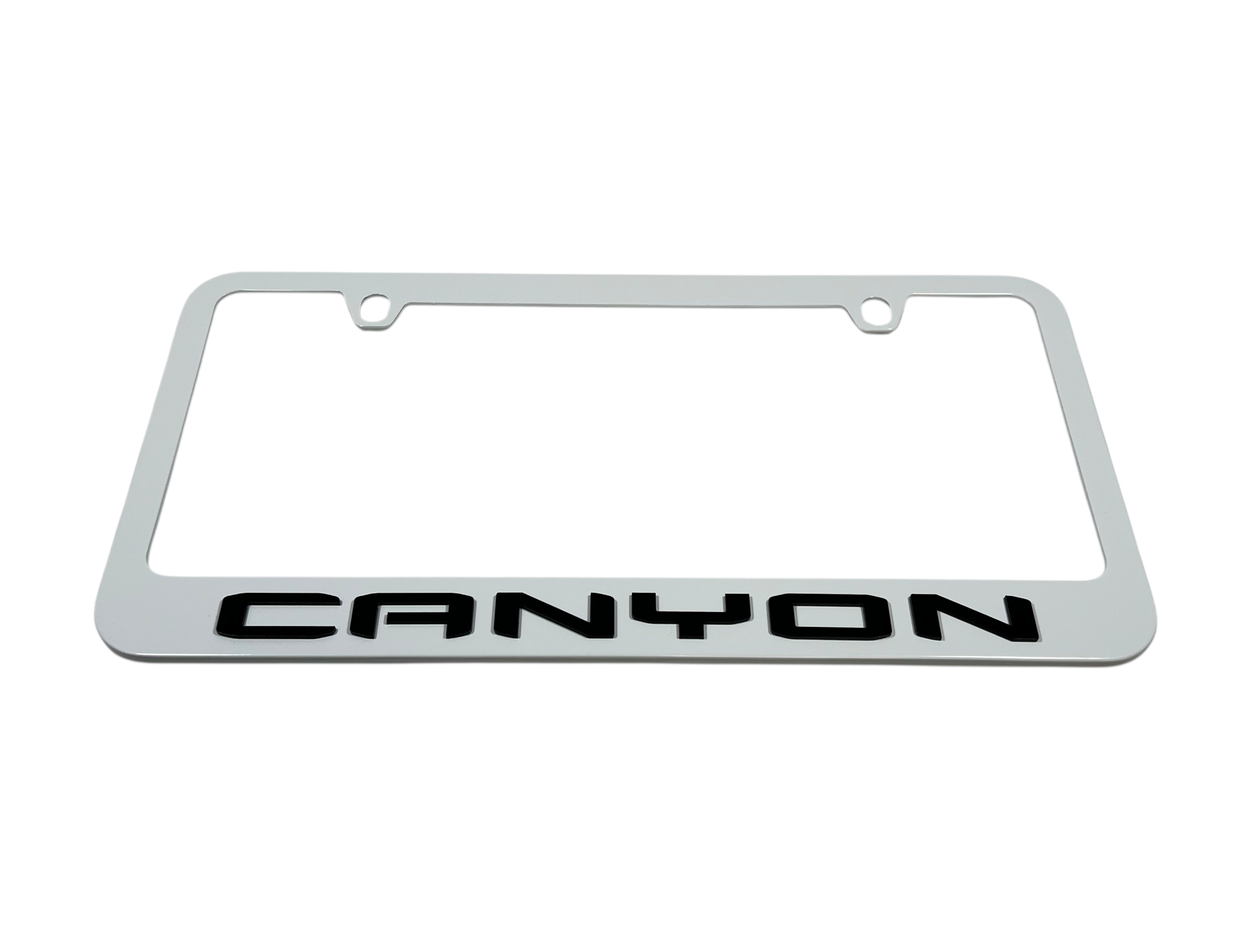 GMC Canyon White License Plate Frame