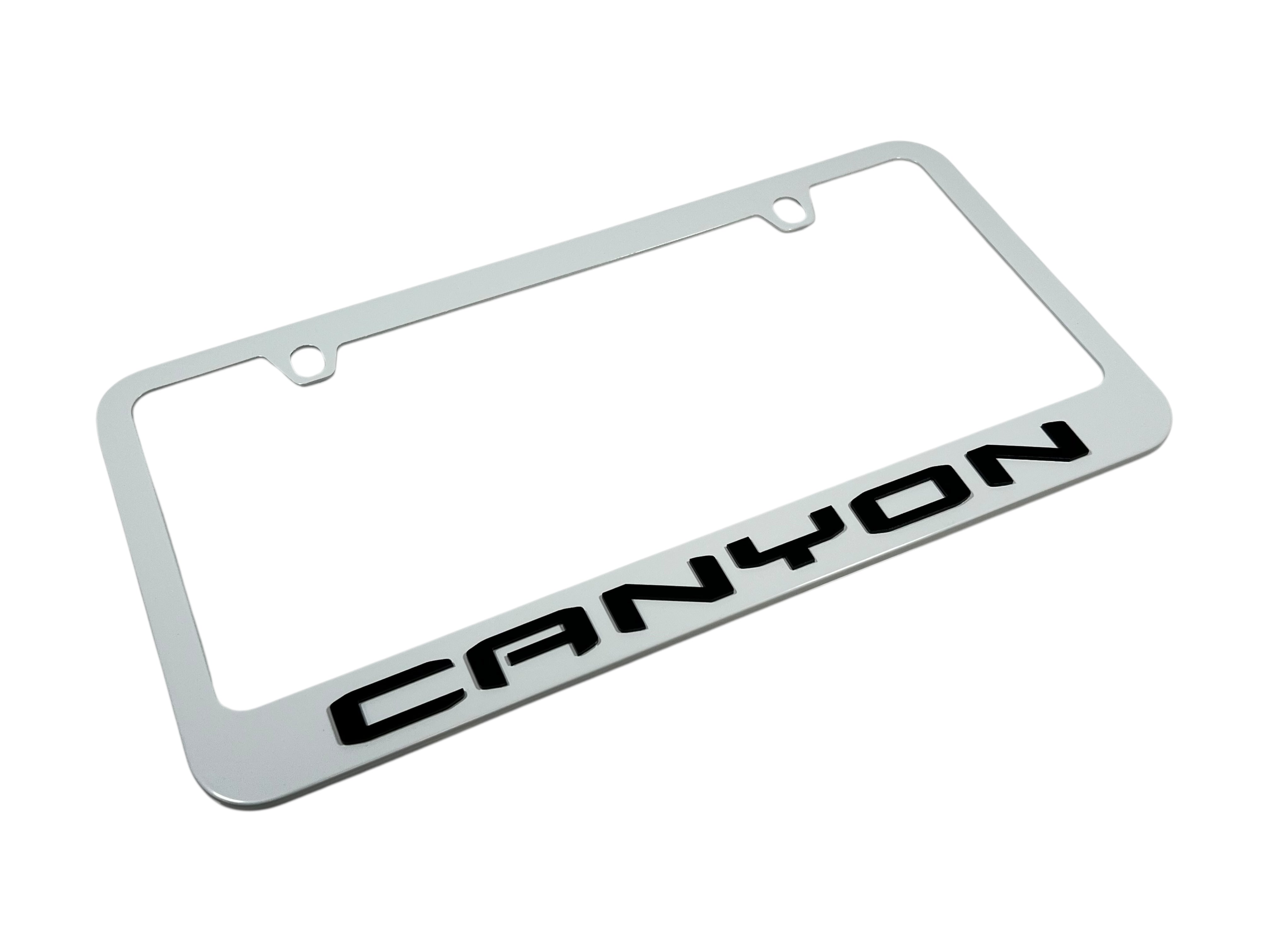 GMC Canyon White License Plate Frame