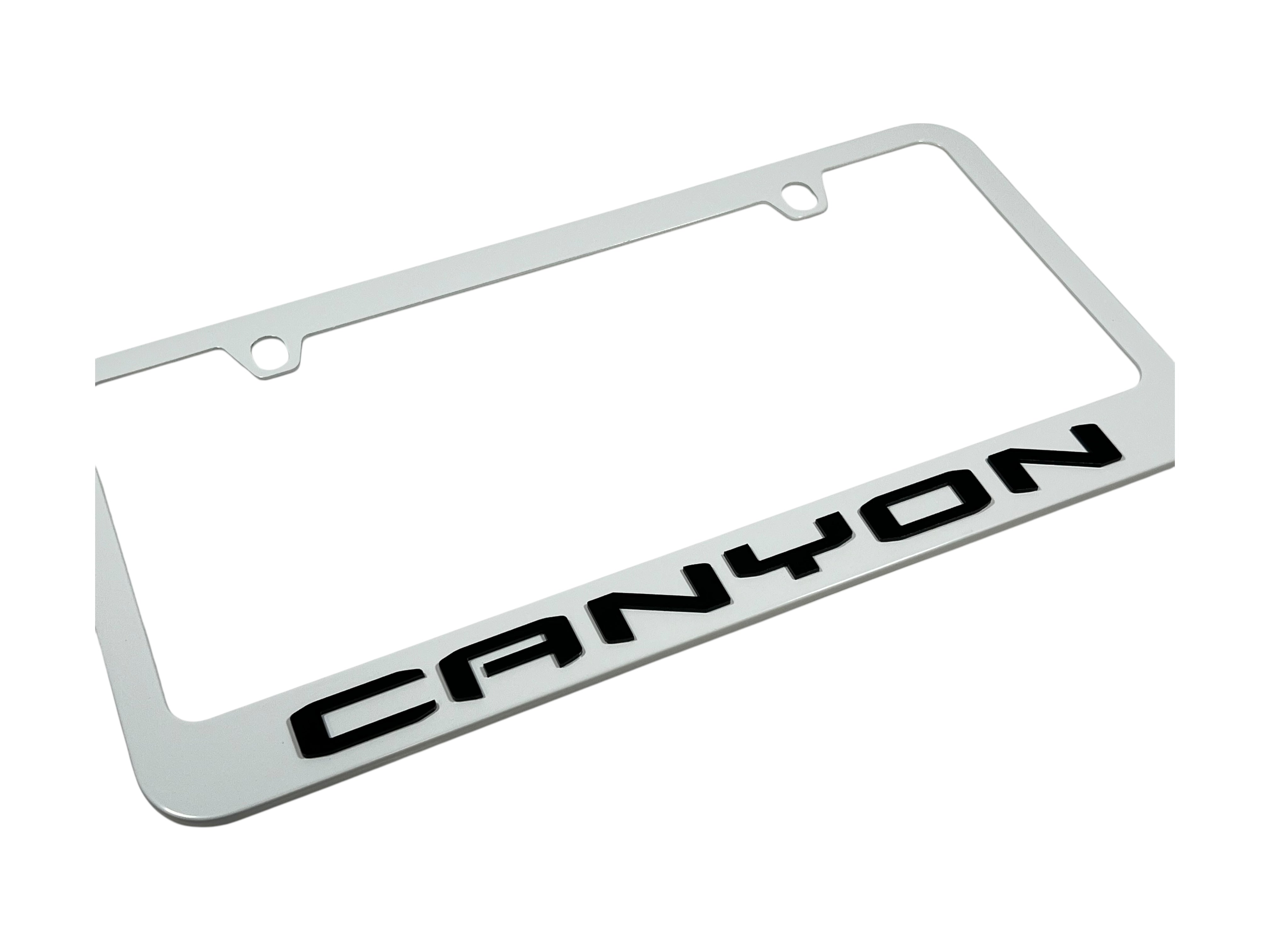 GMC Canyon White License Plate Frame