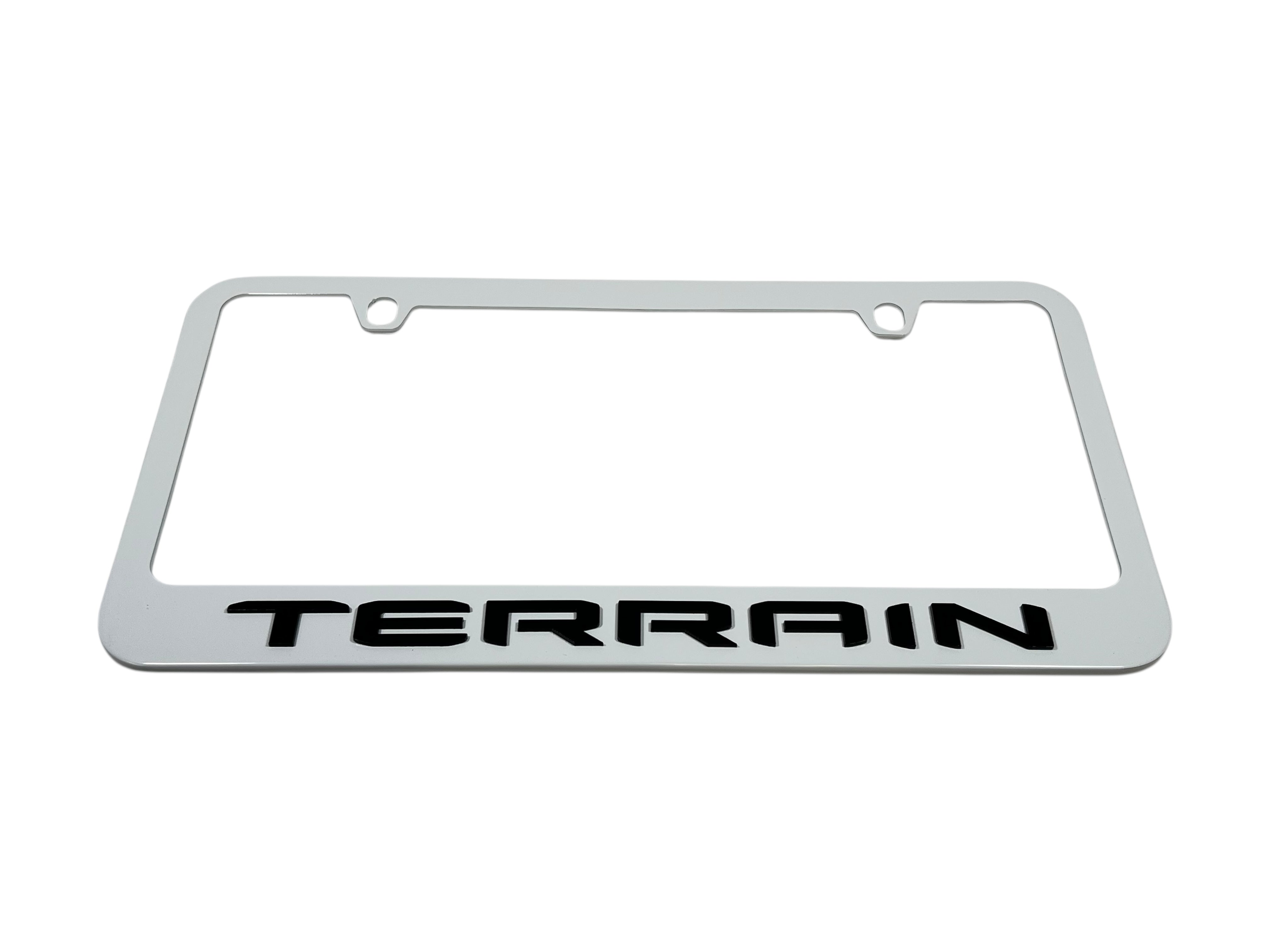 GMC Terrain White License Plate Frame