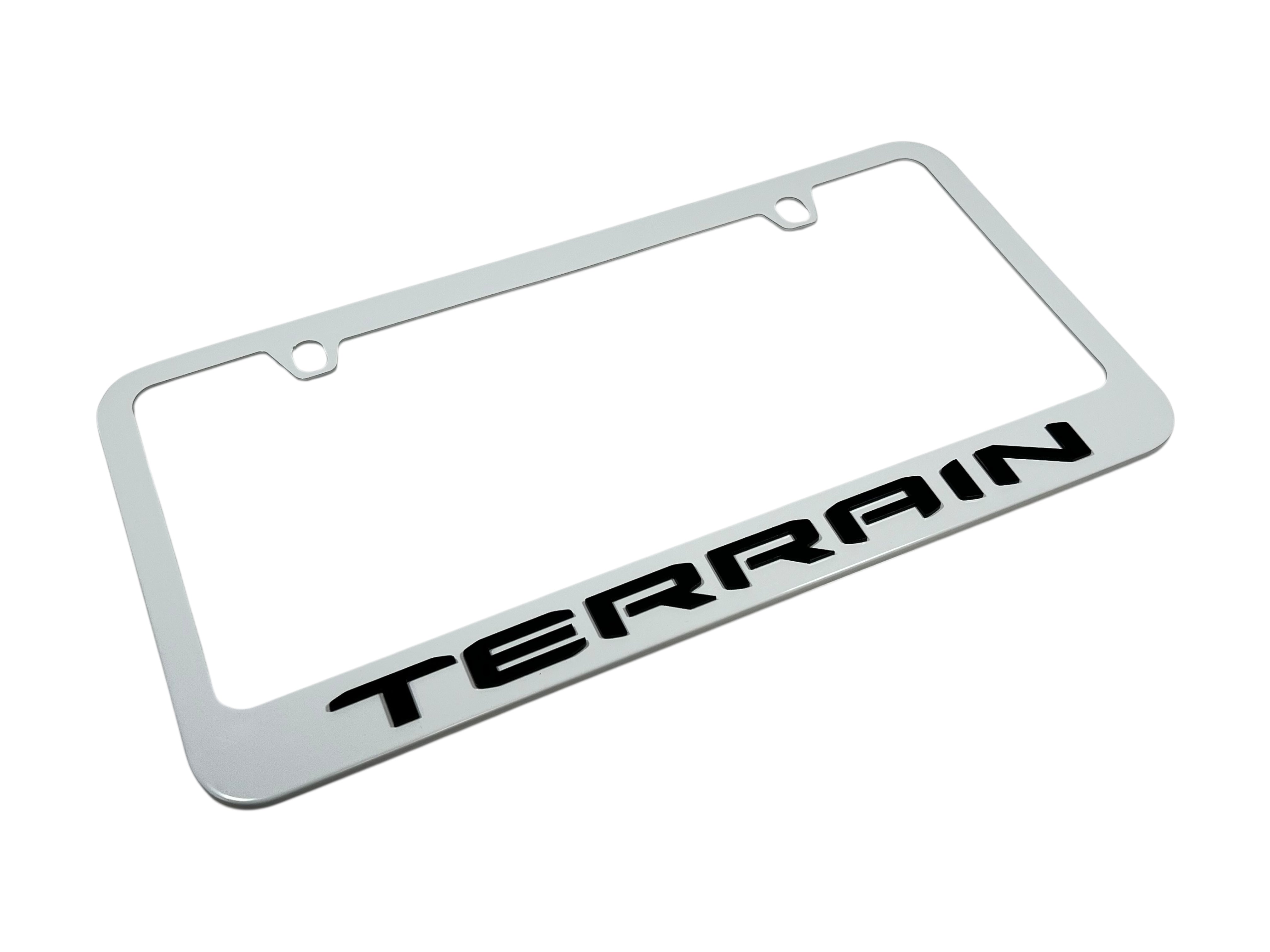 GMC Terrain White License Plate Frame