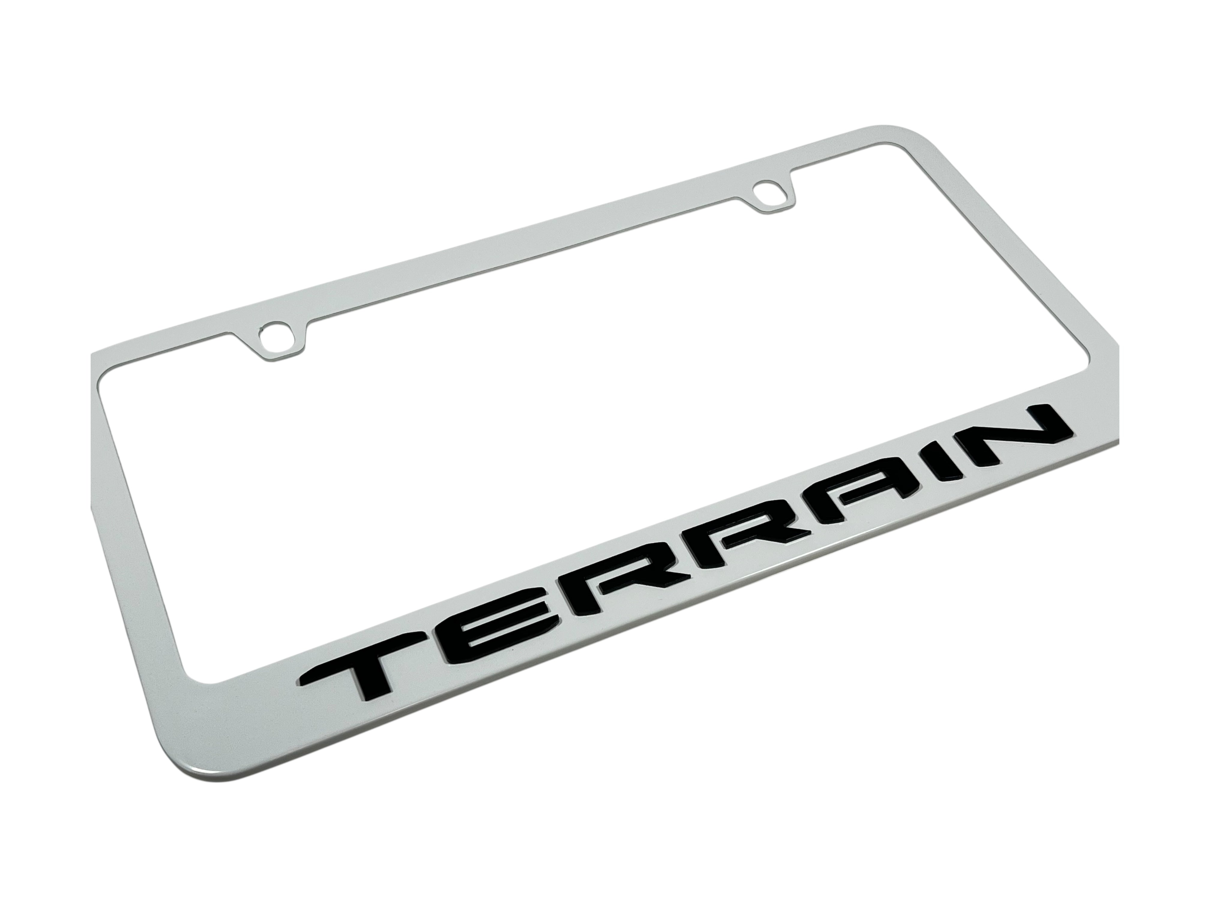 GMC Terrain White License Plate Frame