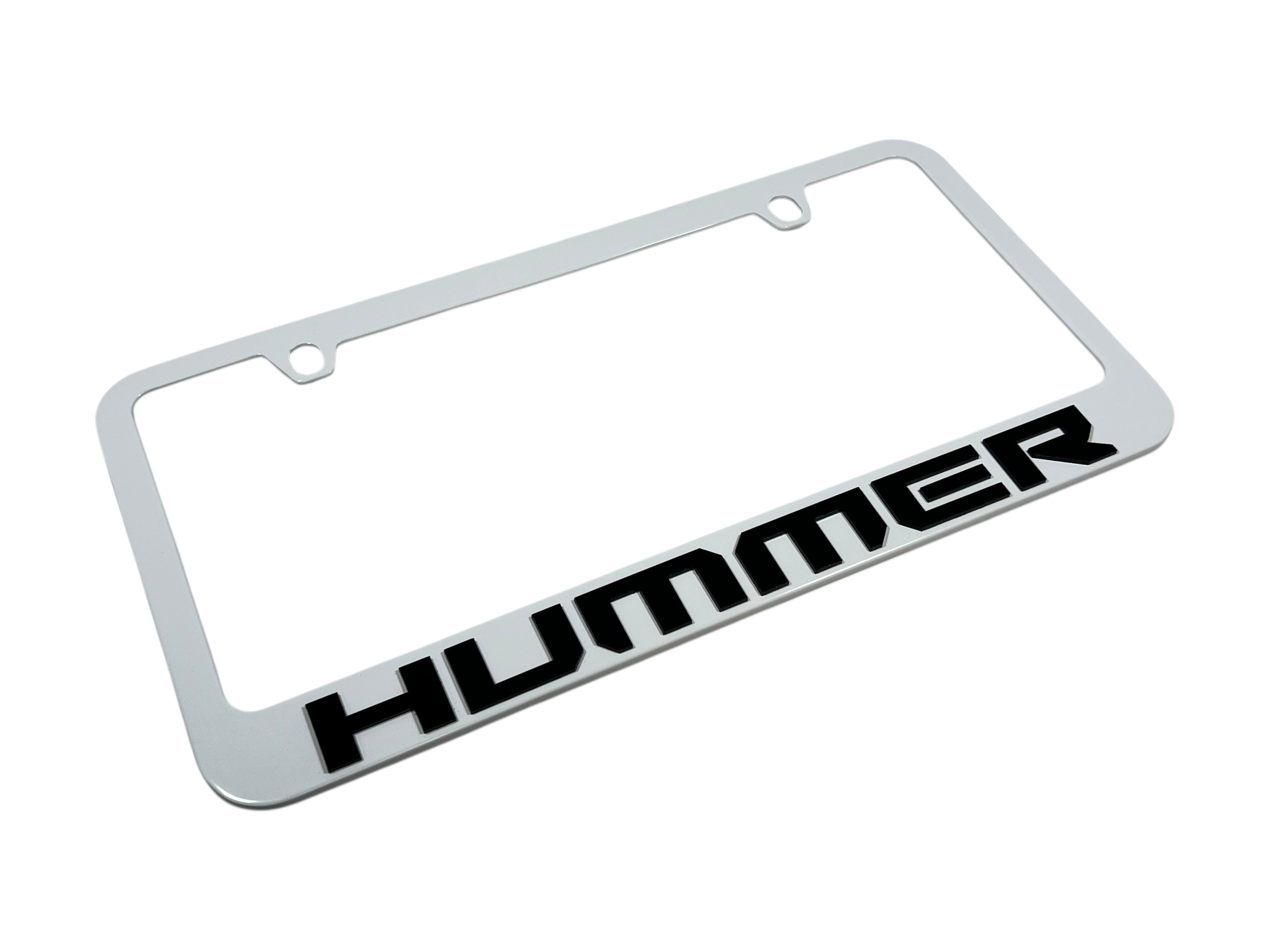 Hummer White License Plate Frame