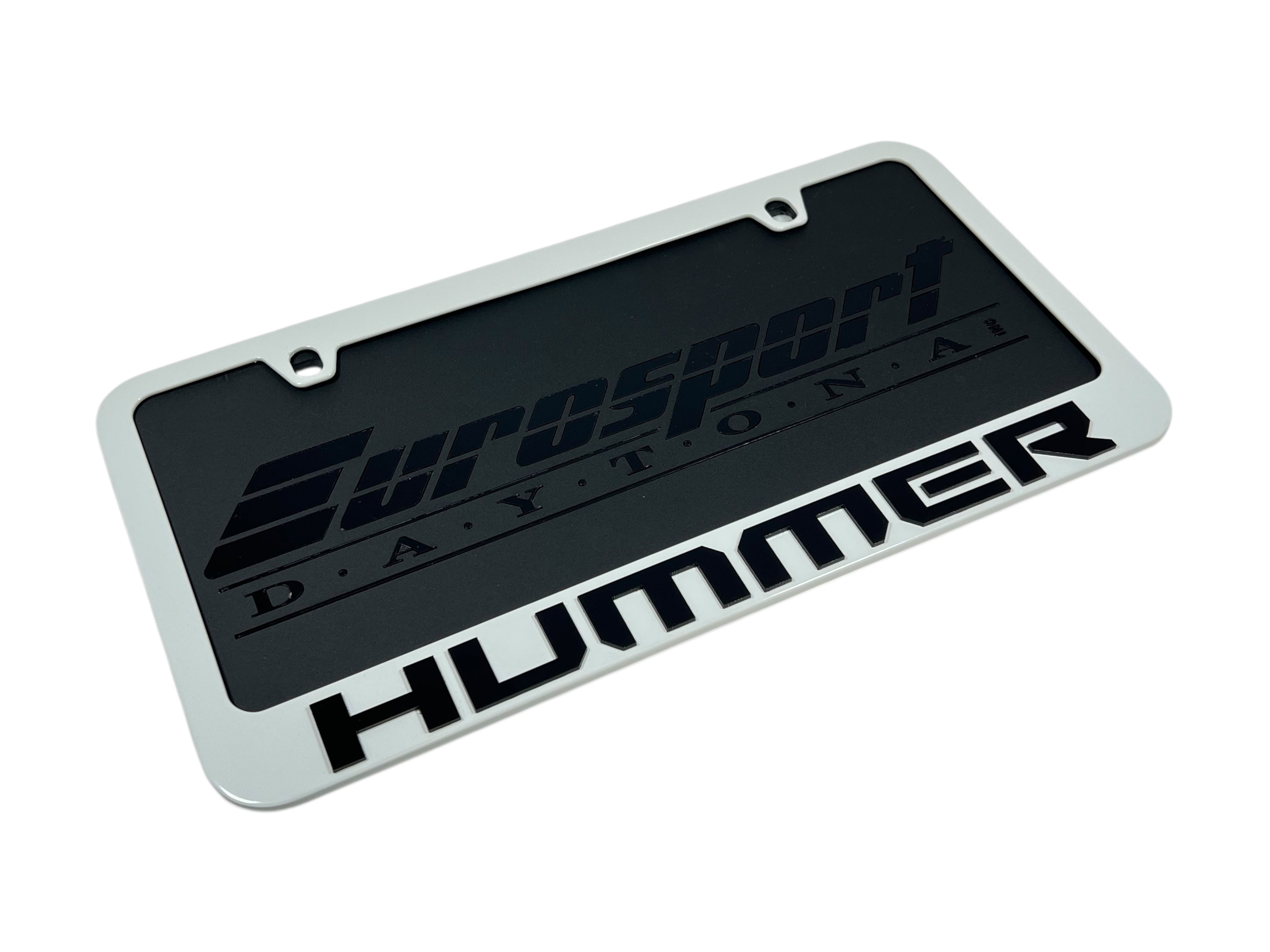 Hummer White License Plate Frame