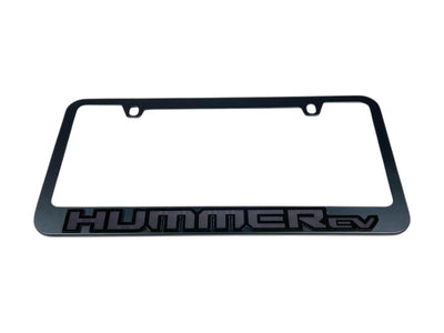 Hummer EV Blacked Out Black License Plate Frame