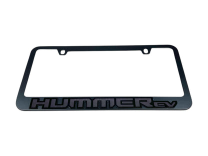 Hummer EV Blacked Out Black License Plate Frame