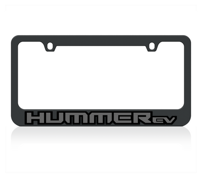 Hummer EV Blacked Out Black License Plate Frame