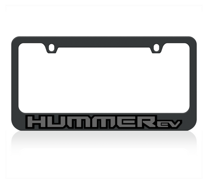 Hummer EV Blacked Out Black License Plate Frame