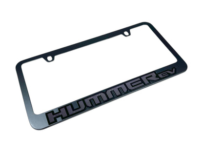 Hummer EV Blacked Out Black License Plate Frame