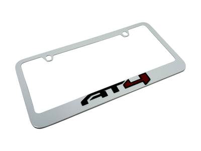GMC AT4 White License Plate Frame