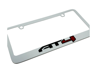 GMC AT4 White License Plate Frame