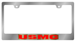 USMC Chrome License Plate Frame