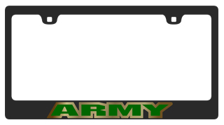 US ARMY Black License Plate Frame