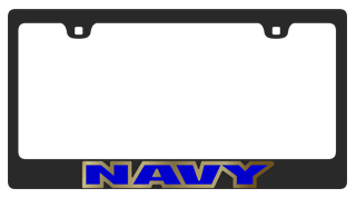 US NAVY Black License Plate Frame