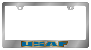 USAF Chrome License Plate Frame