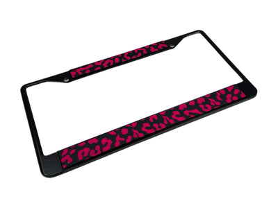 Leopard Print License Plate Frame