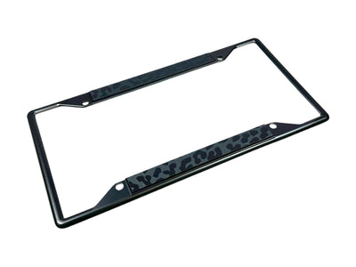 a black license plate frame with the word nyycro on it