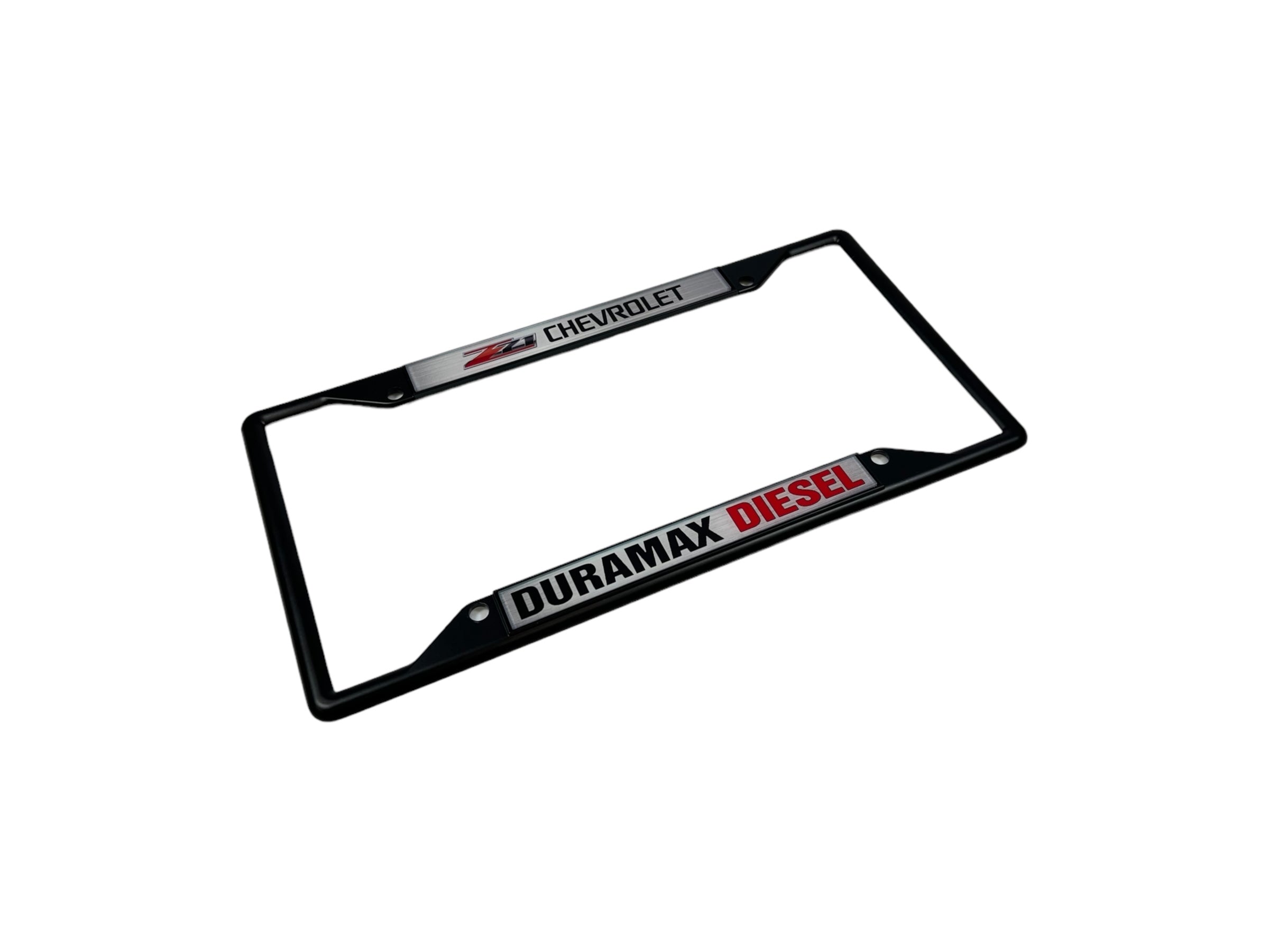 Chevrolet Z71 Duramax Black License Plate