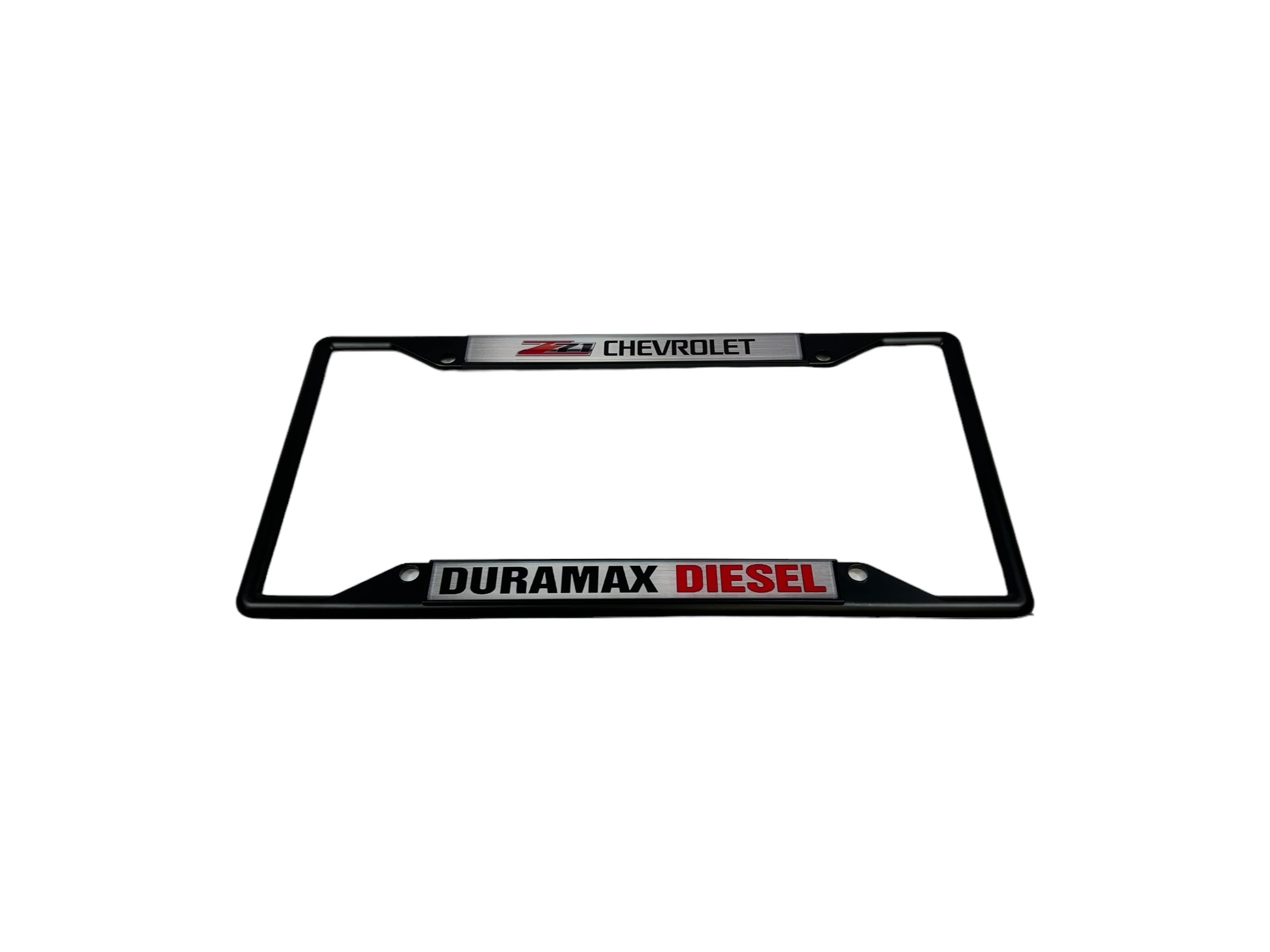 Chevrolet Z71 Duramax Black License Plate