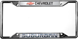 Chevrolet Suburban Chrome License Plate Frame