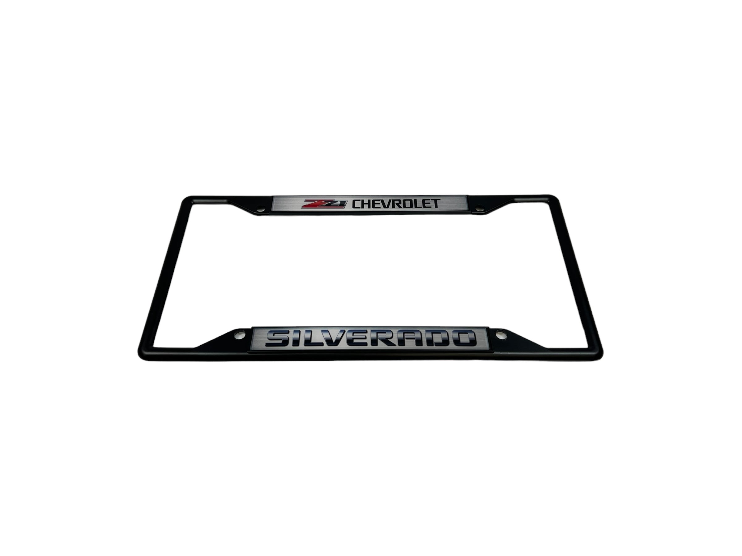 Chevrolet Silverado Z71 Black License Plate Frame