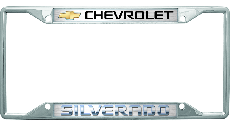 Chevrolet Silverado Chrome License Plate Frame