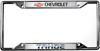 Chevrolet Tahoe Black License Plate Frame