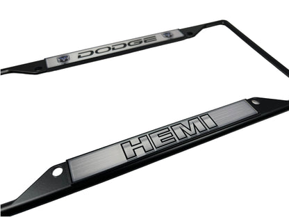 Dodge HEMI Black License Plate Frame