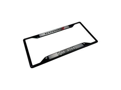 2009 Dodge HEMI Black License Plate Frame