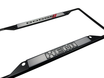 2009 Dodge HEMI Black License Plate Frame