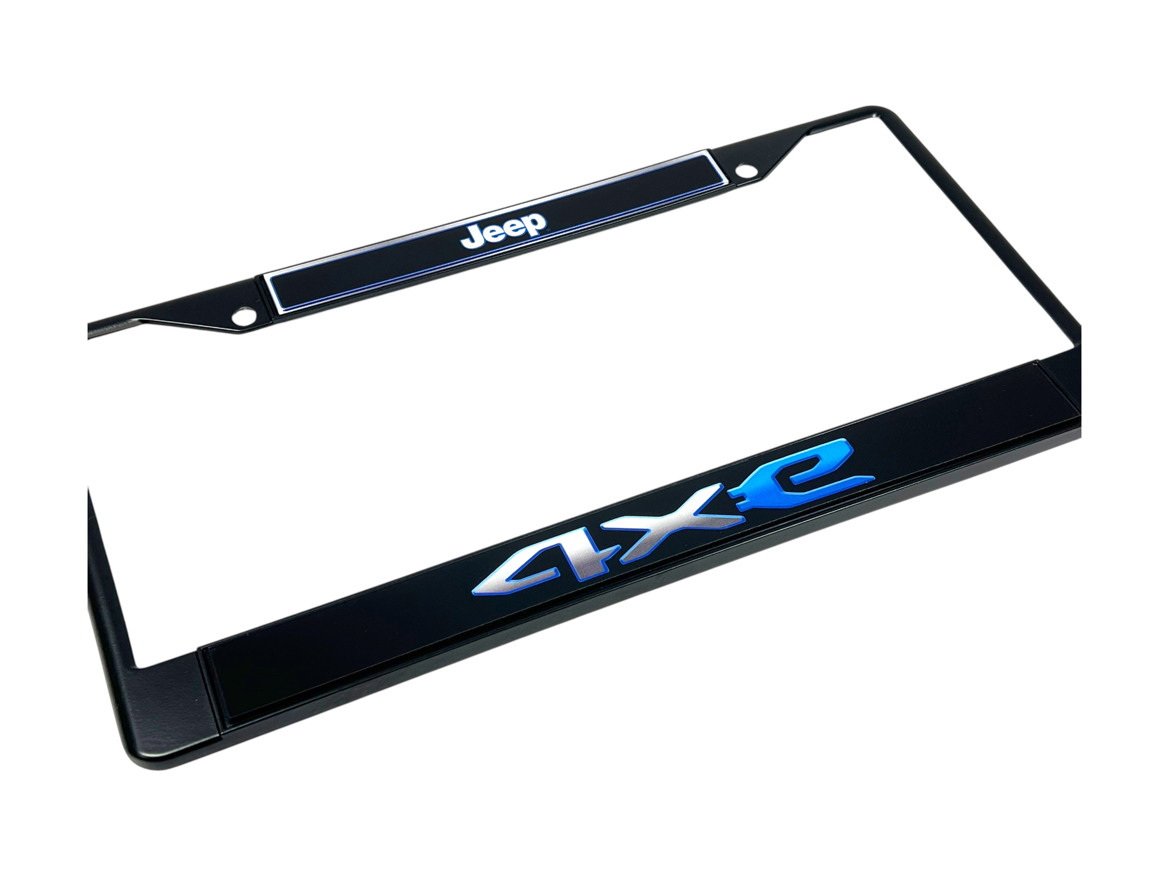 Jeep 4XE Black License Plate Frame