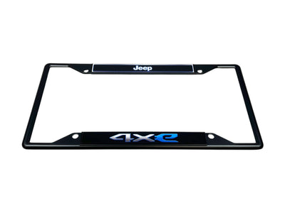 Jeep 4XE Black License Plate Frame
