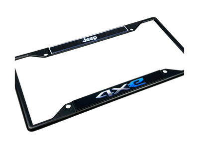 Jeep 4XE Black License Plate Frame