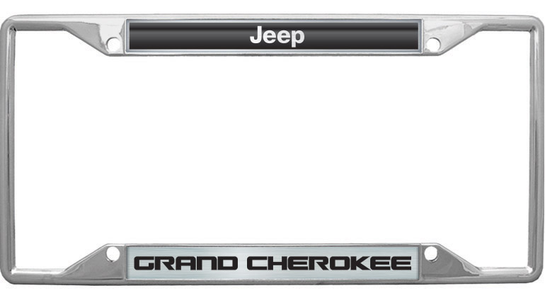 a jeep license plate frame with the word jeep on it