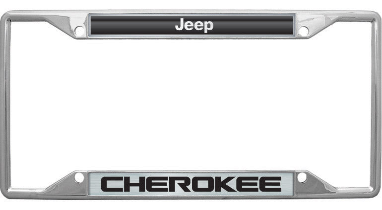 a license plate frame with the word jeep on it