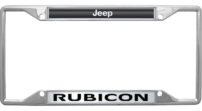 a license plate frame with the word rubicon on it