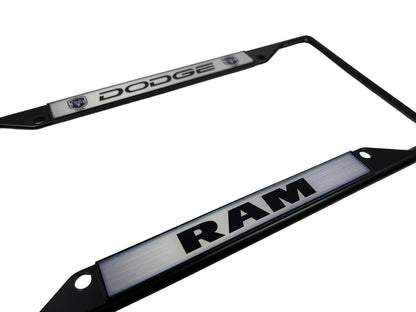 Dodge Ram Black License Plate Frame