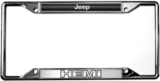 Jeep HEMI Chrome License Plate Frame