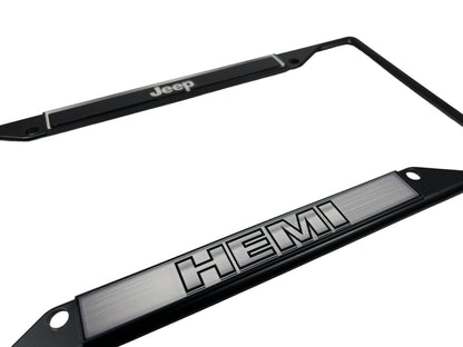 Jeep HEMI Black License Plate Frame