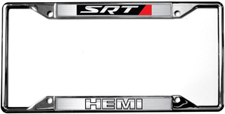 Dodge SRT HEMI Chrome License Plate Frame