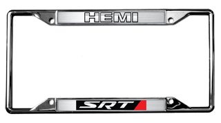 Dodge HEMI SRT Chrome License Plate Frame