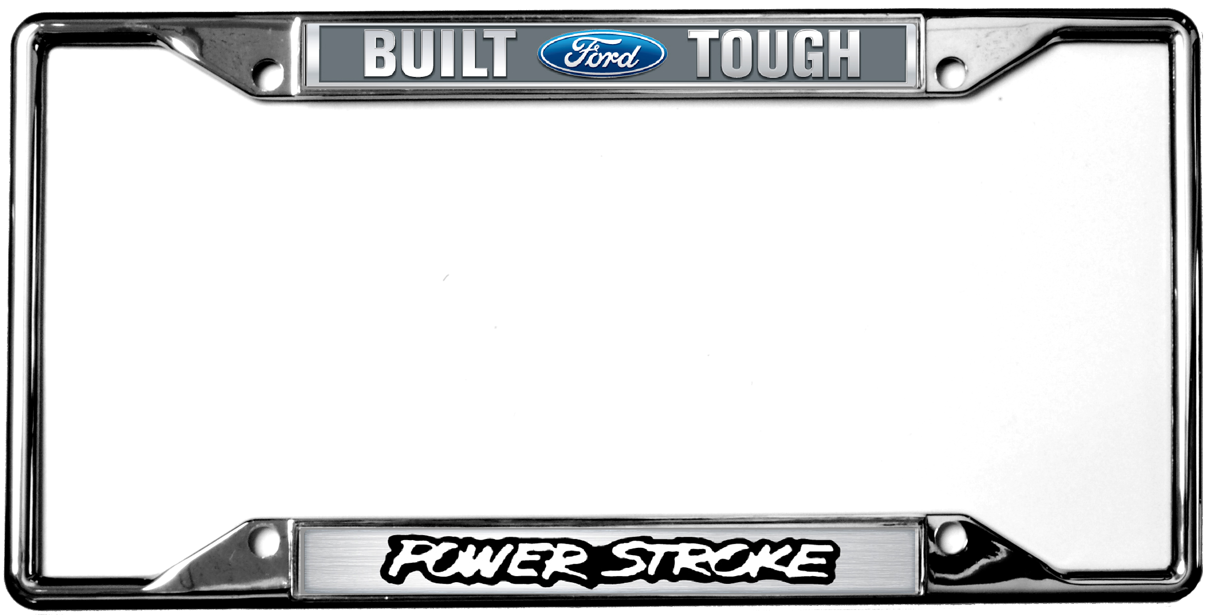 a license plate frame with a ford logo