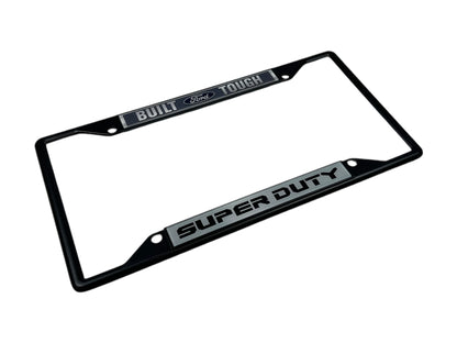 Built Ford Tough Super Duty Black License Plate Frame