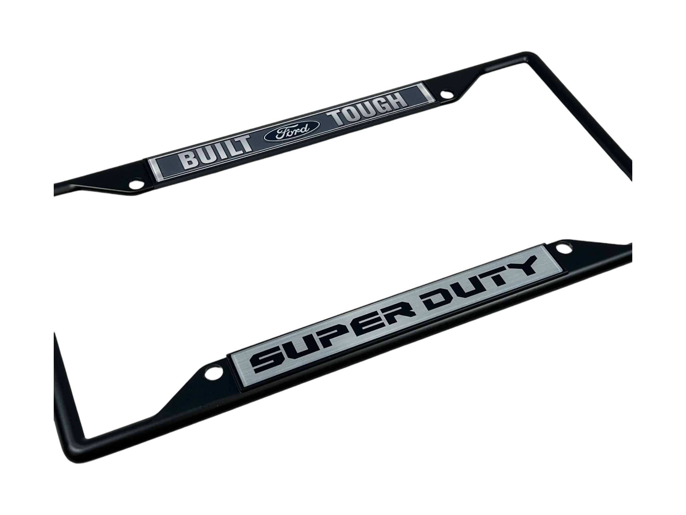 Built Ford Tough Super Duty Black License Plate Frame