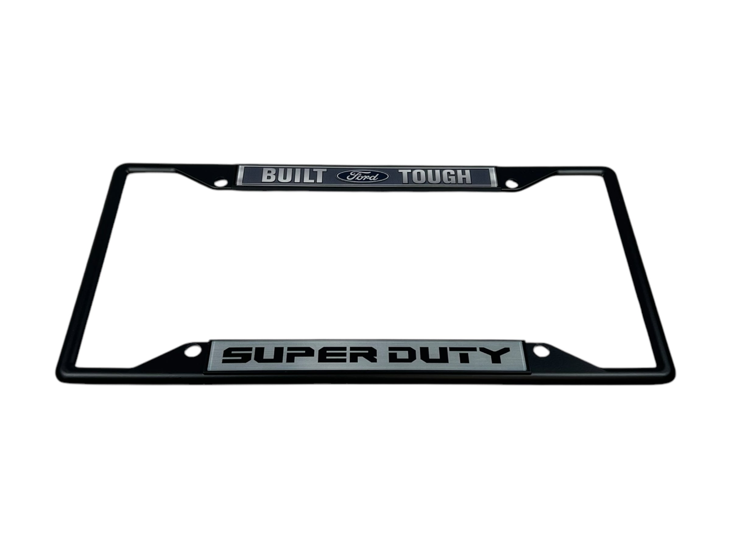 Built Ford Tough Super Duty Black License Plate Frame