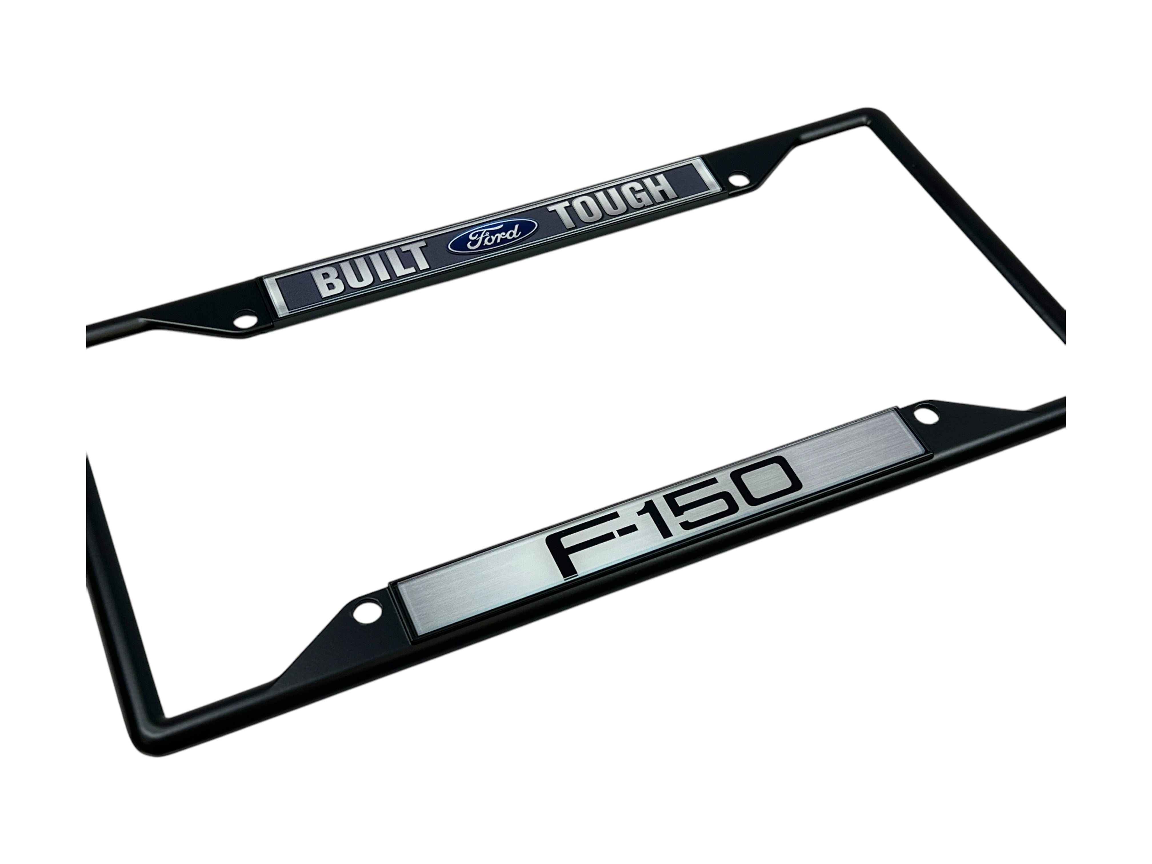 Built Ford Tough F-150 Black License Plate Frame